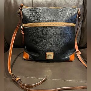 Dooney & Bourke Black and Brown Crossbody Bag